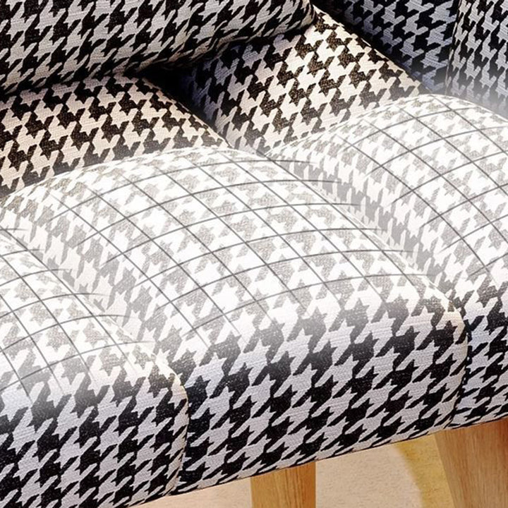 Moderno Minimalista Cuadrado Rectangular Algodón-lino Terciopelo Hierro Taburete Tocador Giratorio 360° Respaldo Apoyabrazos Para Dormitorio 