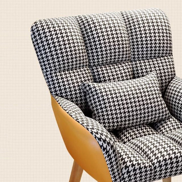 Moderno Minimalista Cuadrado Rectangular Algodón-lino Terciopelo Hierro Taburete Tocador Giratorio 360° Respaldo Apoyabrazos Para Dormitorio 
