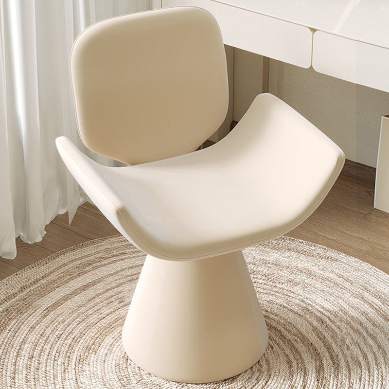 Modern Minimalist Square Rectangular Matte Velvet Solid Wood 360°Swivel Vanity Stool Backrest Armrest For Bedroom