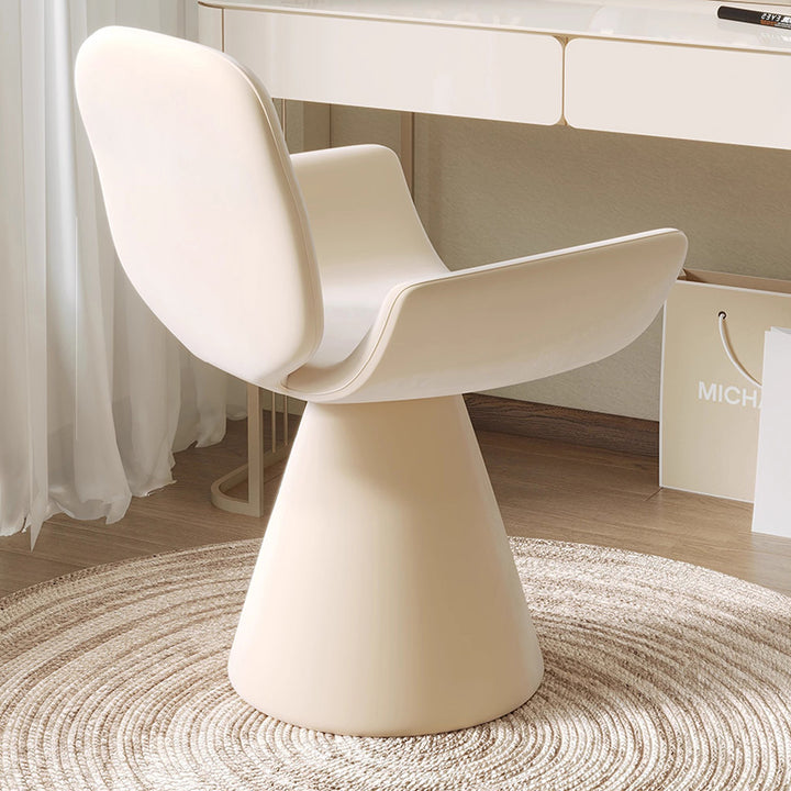 Modern Minimalist Square Rectangular Matte Velvet Solid Wood 360°Swivel Vanity Stool Backrest Armrest For Bedroom