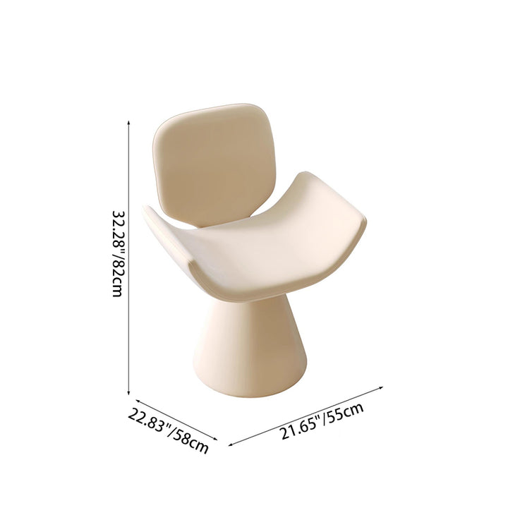 Modern Minimalist Square Rectangular Matte Velvet Solid Wood 360°Swivel Vanity Stool Backrest Armrest For Bedroom
