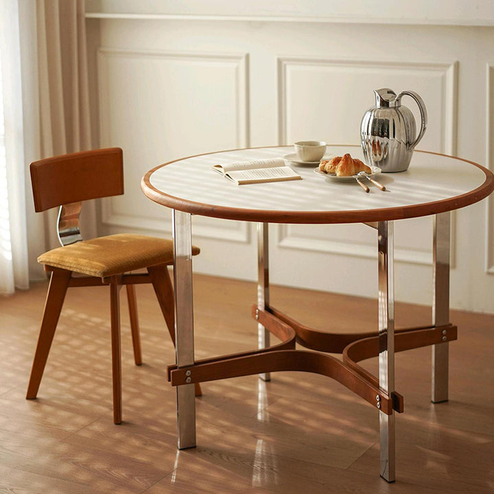 Chaise de salle à manger contemporaine rétro carrée rectangulaire en velours côtelé, bois d’hévéa, bois massif, contreplaqué, fer, sans accoudoirs, avec dossier, pour salle à manger et cuisine 