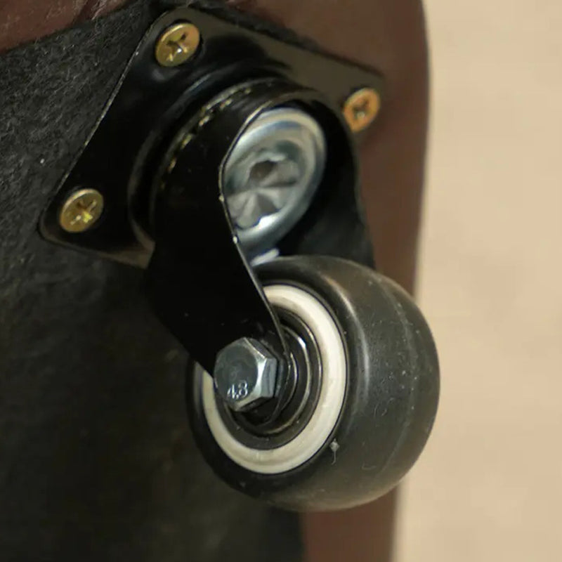 Contemporary Retro Square Oil Wax Leather Solid Wood Plywood Accent Chair Backrest Armless For Living Room