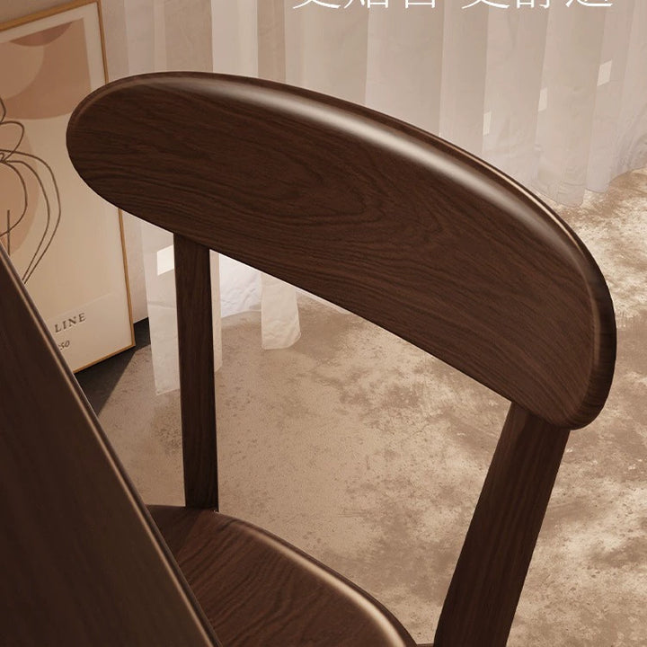 Traditional Chinese Square Rectangular Rubberwood Dining Chair Backrest Armless For Dining Room &amp; Kitchen