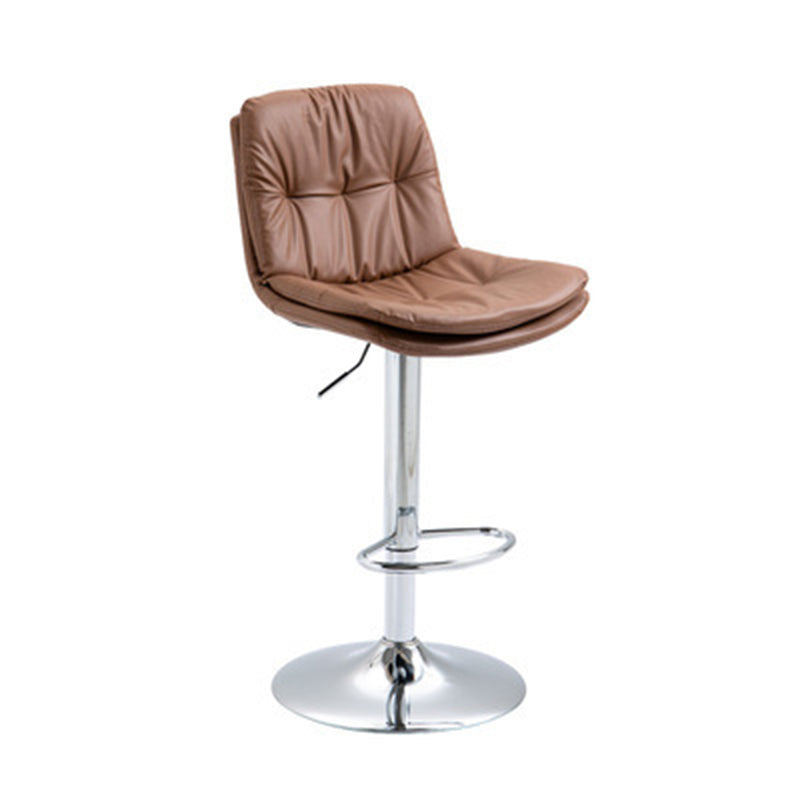Moderner minimalistischer quadratischer rechteckiger Barhocker aus Kunstleder mit Massivholz und Sperrholz, drehbar, höhenverstellbar, Rückenlehne, ohne Armlehnen für Esszimmer &amp; Küche 