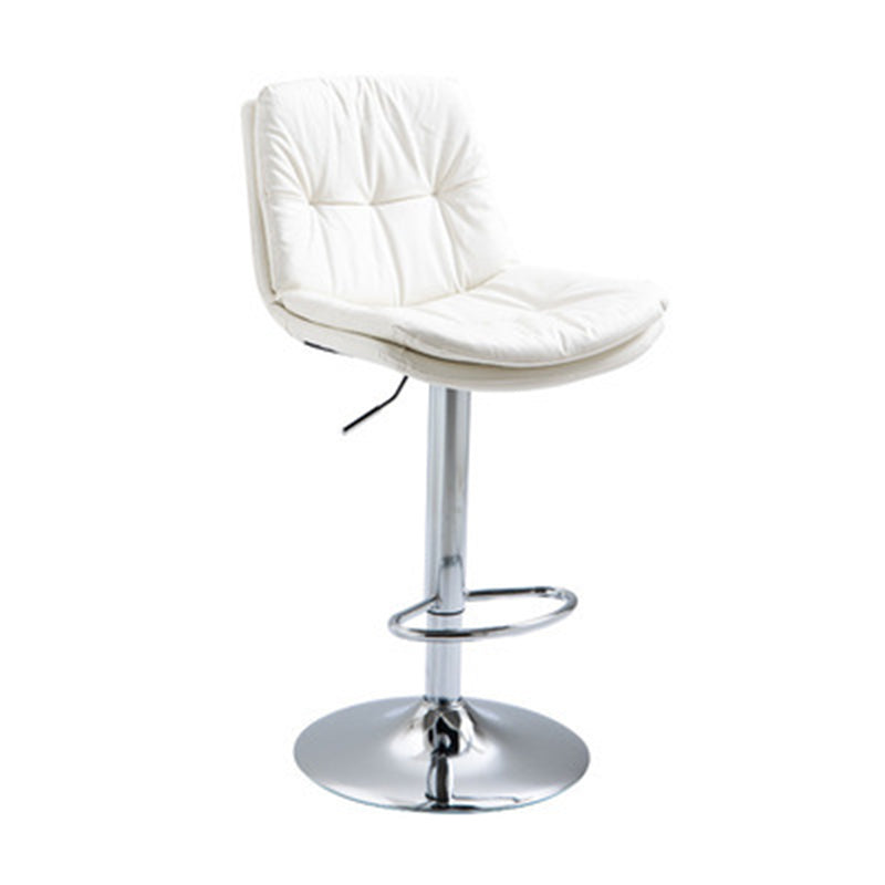 Moderner minimalistischer quadratischer rechteckiger Barhocker aus Kunstleder mit Massivholz und Sperrholz, drehbar, höhenverstellbar, Rückenlehne, ohne Armlehnen für Esszimmer &amp; Küche 
