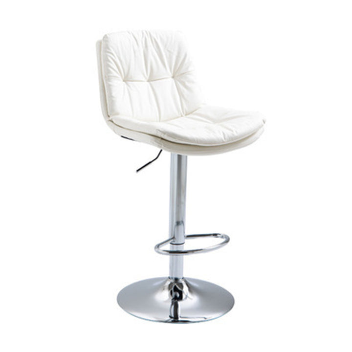 Moderner minimalistischer quadratischer rechteckiger Barhocker aus Kunstleder mit Massivholz und Sperrholz, drehbar, höhenverstellbar, Rückenlehne, ohne Armlehnen für Esszimmer &amp; Küche 