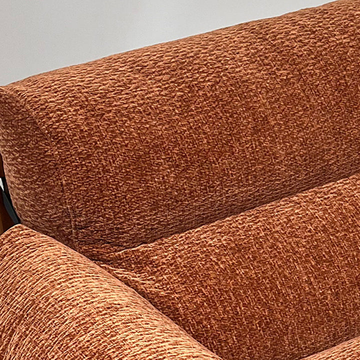 Silla de acento contemporánea retro cuadrada rectangular de madera de fresno con chenilla removible, respaldo y reposabrazos para sala de estar 