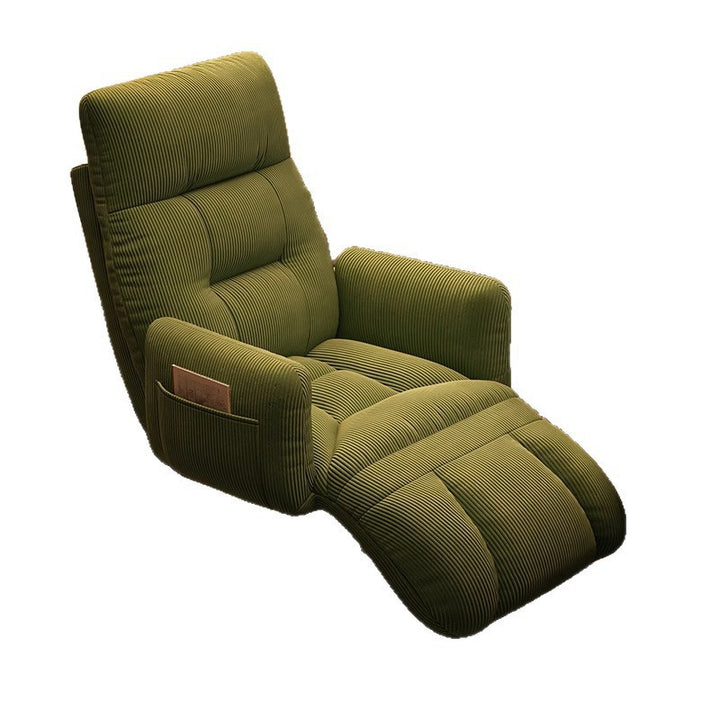 Modern Minimalist Square Rectangular Synthetic Fabric Corduroy Iron Recliner Backrest Armrest For Living Room