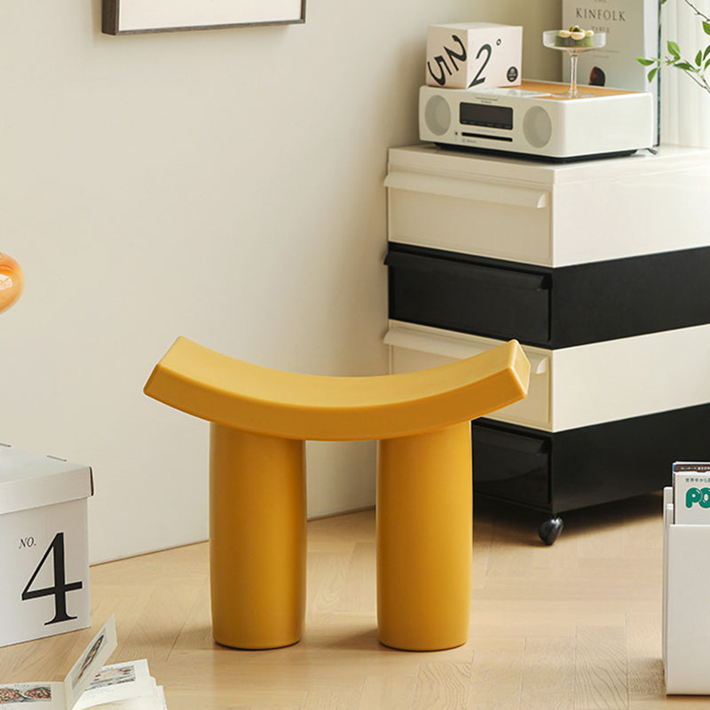 Taburete Bajo de Plástico Rectangular Nórdico Contemporáneo para Sala de Estar 