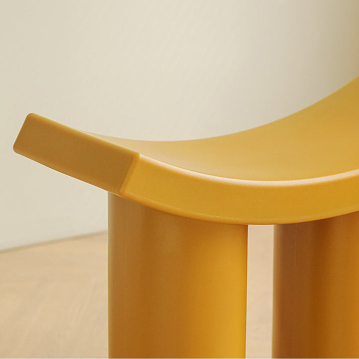 Taburete Bajo de Plástico Rectangular Nórdico Contemporáneo para Sala de Estar 