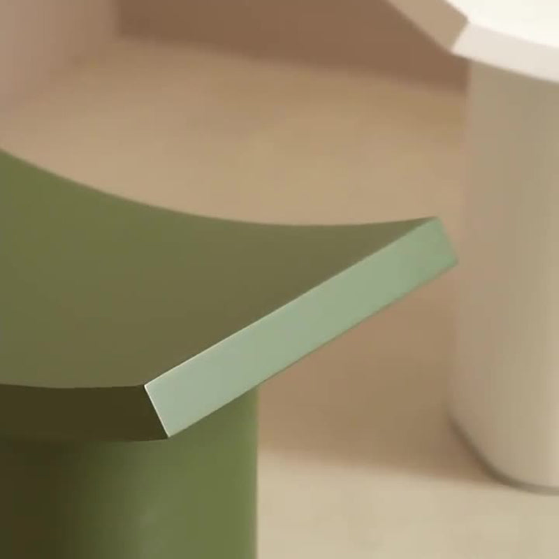 Taburete Bajo de Plástico Rectangular Nórdico Contemporáneo para Sala de Estar 
