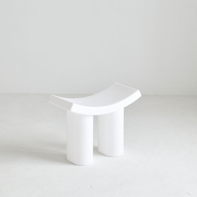 Taburete Bajo de Plástico Rectangular Nórdico Contemporáneo para Sala de Estar 