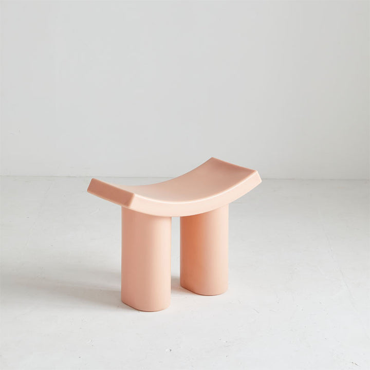 Taburete Bajo de Plástico Rectangular Nórdico Contemporáneo para Sala de Estar 