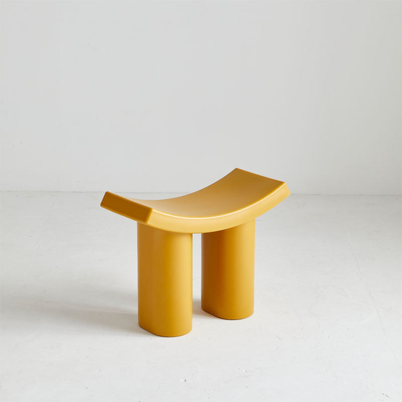 Taburete Bajo de Plástico Rectangular Nórdico Contemporáneo para Sala de Estar 