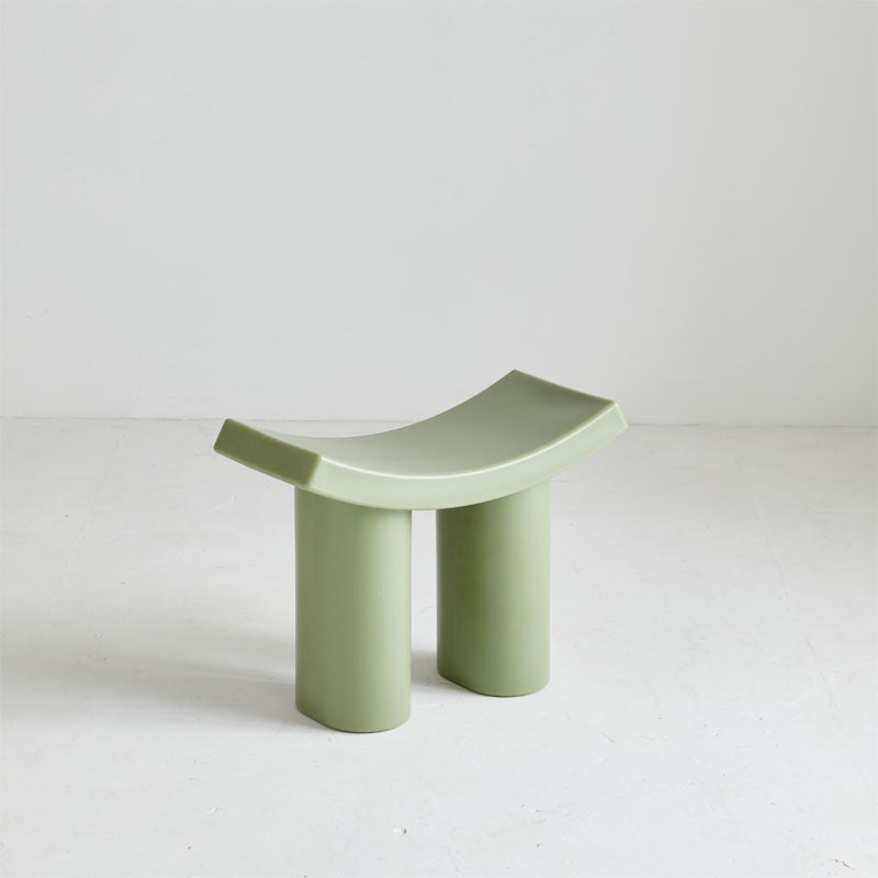 Taburete Bajo de Plástico Rectangular Nórdico Contemporáneo para Sala de Estar 