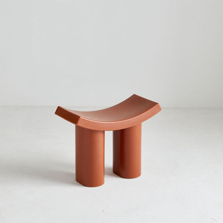 Taburete Bajo de Plástico Rectangular Nórdico Contemporáneo para Sala de Estar 