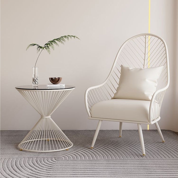 Chaise d’appoint contemporaine nordique carrée rectangulaire en tissu technique, acier au carbone, avec dossier et accoudoirs amovibles pour salon 
