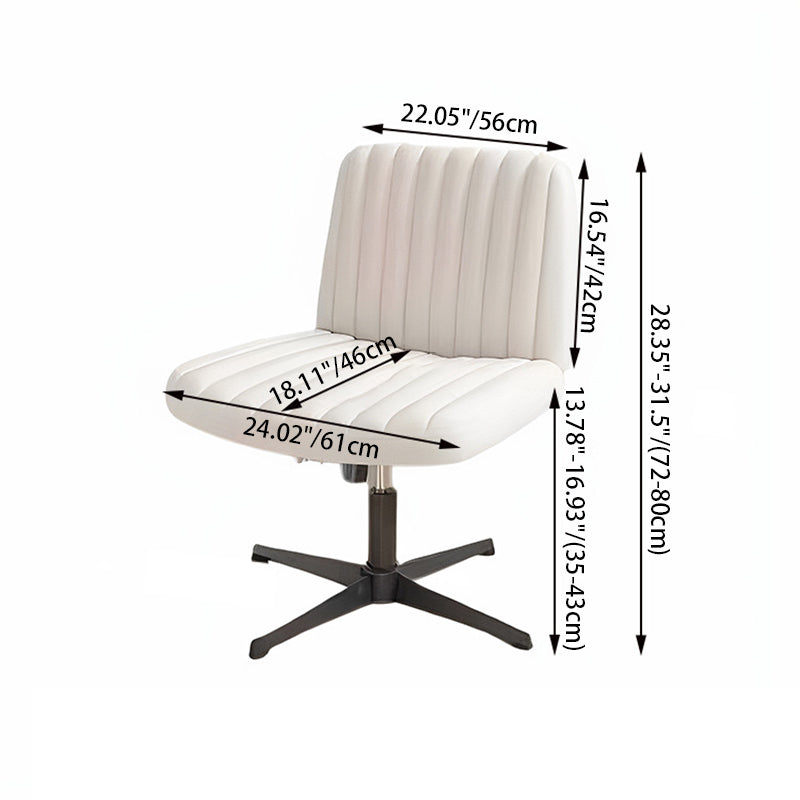 Modern Minimalist Square Rectangular Cat Scratch Leather Solid Wood Plywood Iron 360°Swivel Movable Height Adjustable Desk Chair Backrest Armless For Home Office