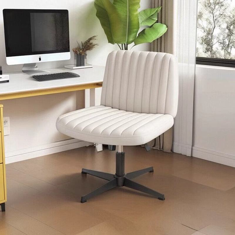 Modern Minimalist Square Rectangular Cat Scratch Leather Solid Wood Plywood Iron 360°Swivel Movable Height Adjustable Desk Chair Backrest Armless For Home Office