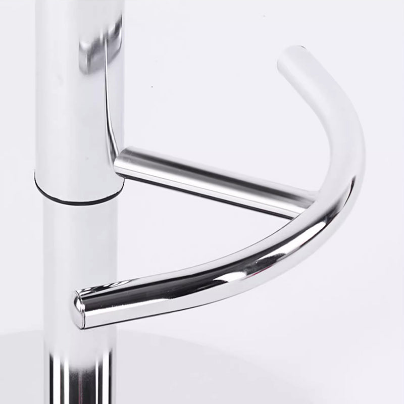 Moderner minimalistischer quadratischer rechteckiger PP Edelstahl drehbarer höhenverstellbarer Barhocker Rückenlehne armlos für Esszimmer &amp; Küche 