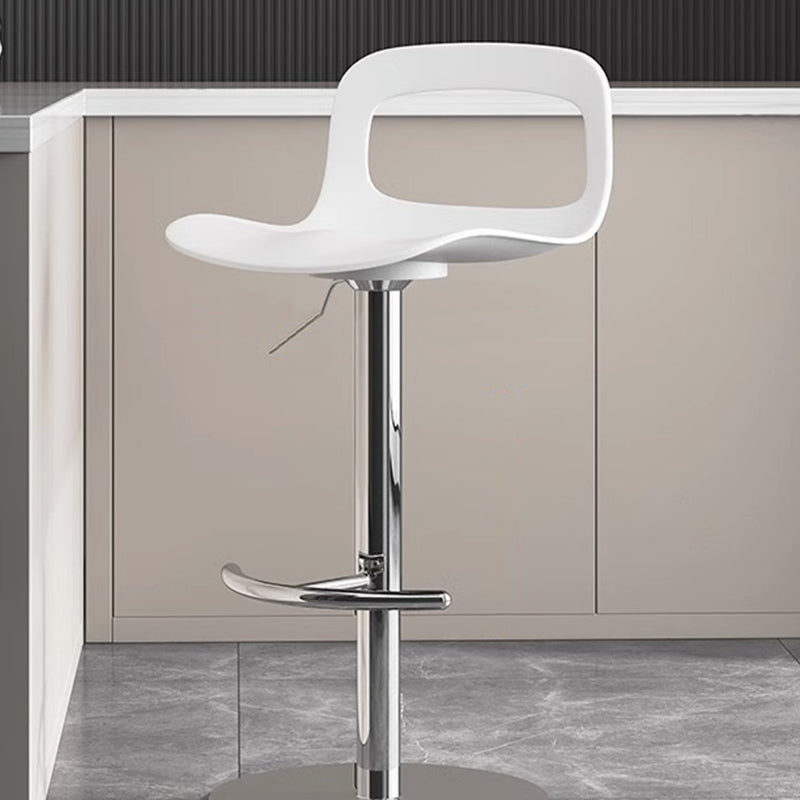Moderner minimalistischer quadratischer rechteckiger PP Edelstahl drehbarer höhenverstellbarer Barhocker Rückenlehne armlos für Esszimmer &amp; Küche 
