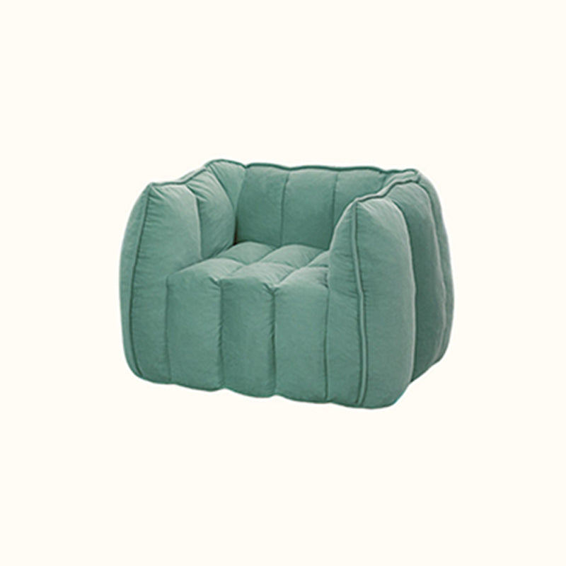 Moderno Minimalista Rectangular de Terciopelo Rebote Esponja Compresible Sofá Perezoso para Niños con Respaldo y Reposabrazos para Sala de Estar 