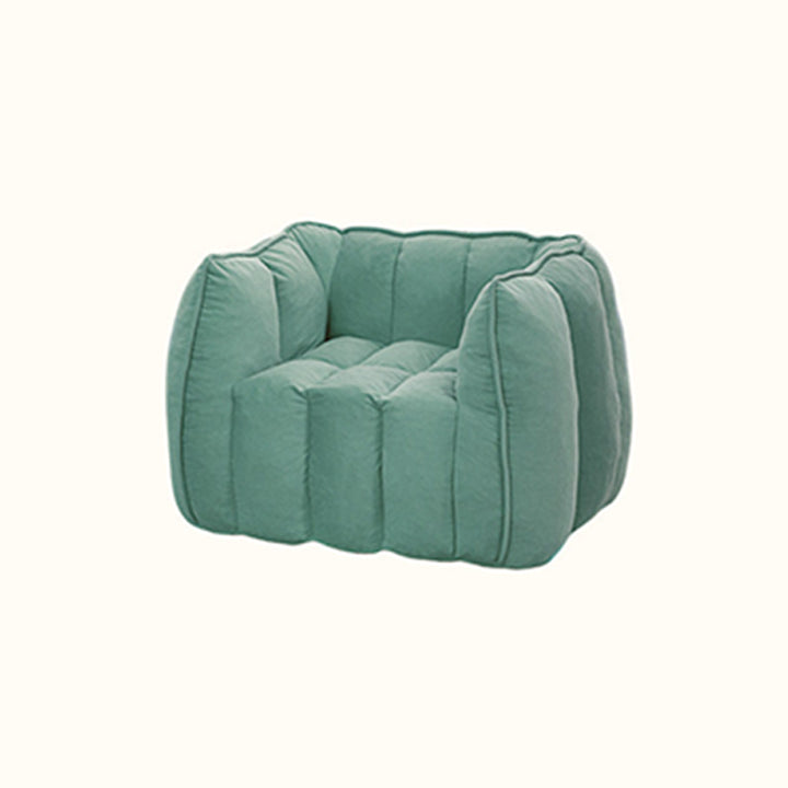 Moderno Minimalista Rectangular de Terciopelo Rebote Esponja Compresible Sofá Perezoso para Niños con Respaldo y Reposabrazos para Sala de Estar 