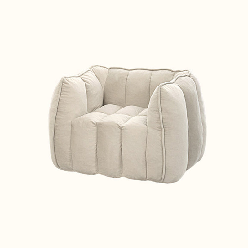 Moderno Minimalista Rectangular de Terciopelo Rebote Esponja Compresible Sofá Perezoso para Niños con Respaldo y Reposabrazos para Sala de Estar 