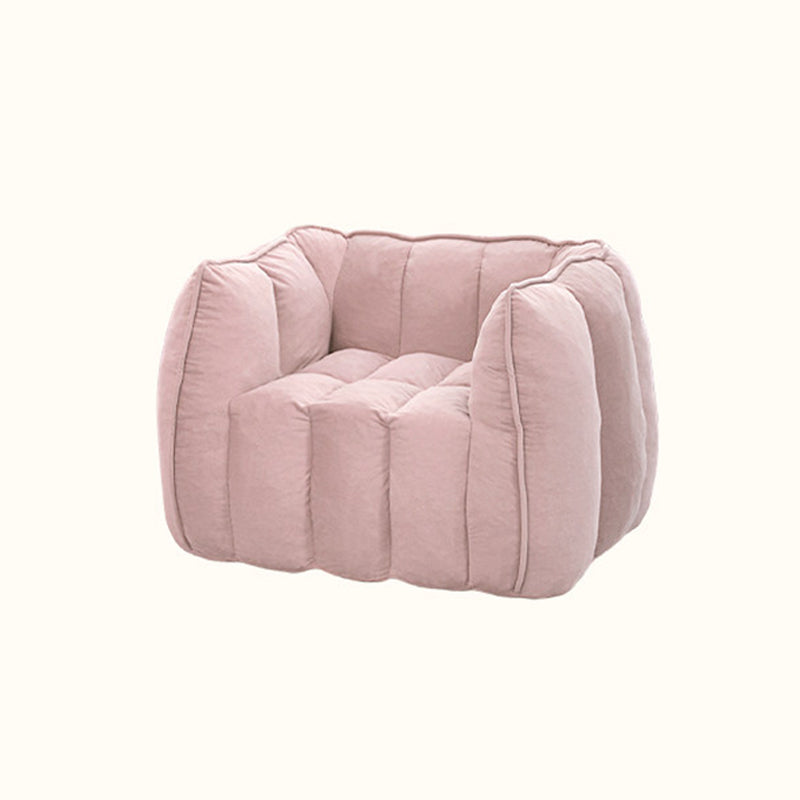 Moderno Minimalista Rectangular de Terciopelo Rebote Esponja Compresible Sofá Perezoso para Niños con Respaldo y Reposabrazos para Sala de Estar 