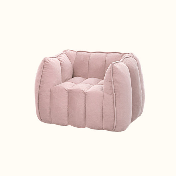 Moderno Minimalista Rectangular de Terciopelo Rebote Esponja Compresible Sofá Perezoso para Niños con Respaldo y Reposabrazos para Sala de Estar 