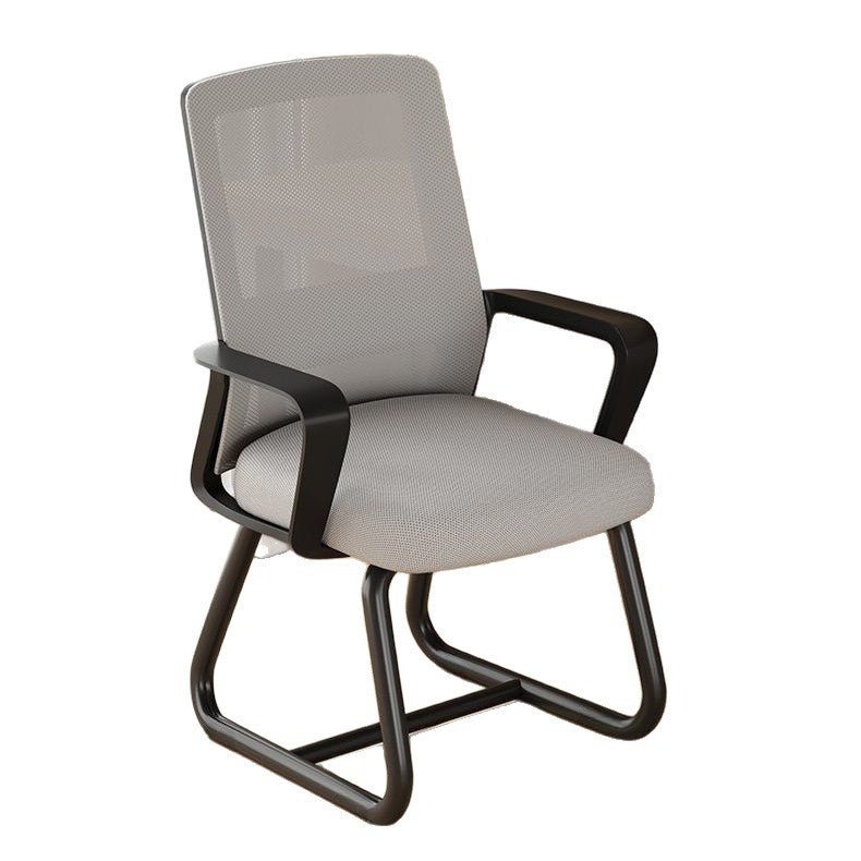 Modern Minimalist Square Rectangular Mesh Fabric Carbon Steel Desk Chair Backrest Armrest For Home Office