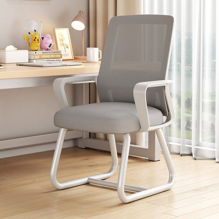 Modern Minimalist Square Rectangular Mesh Fabric Carbon Steel Desk Chair Backrest Armrest For Home Office