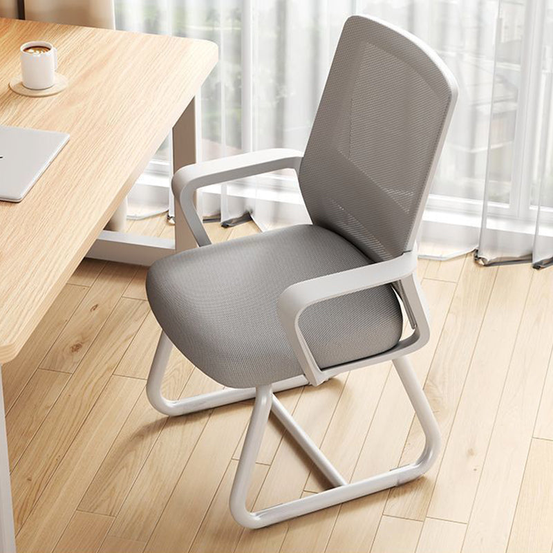 Modern Minimalist Square Rectangular Mesh Fabric Carbon Steel Desk Chair Backrest Armrest For Home Office
