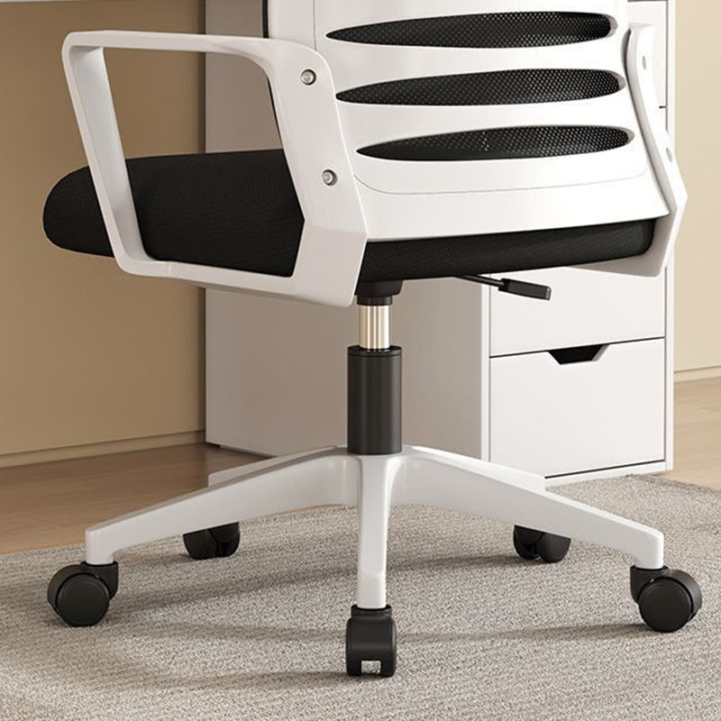 Silla de Escritorio Moderna Minimalista de Nylon con Malla Cuadrada Giratoria Ajustable en Altura con Respaldo y Reposabrazos para Oficina en Casa 