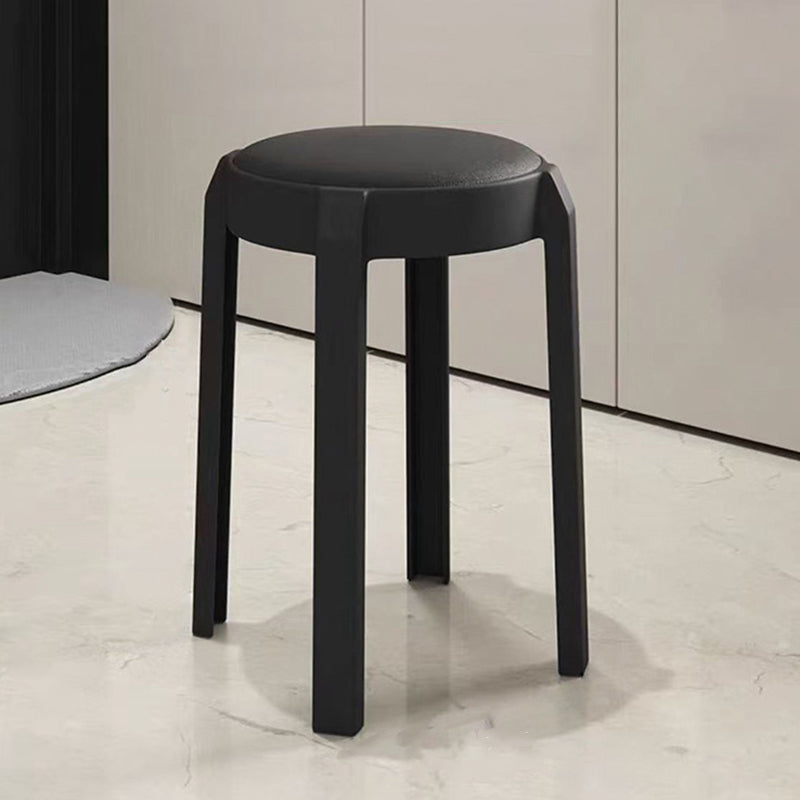 Moderner minimalistischer runder PU-Leder-PP-stapelbarer Esszimmerstuhl mit Rückenlehne und Armlehne für Esszimmer &amp; Küche 