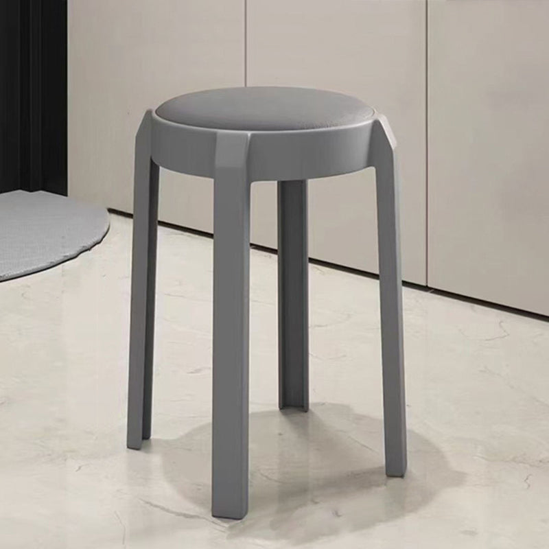Moderner minimalistischer runder PU-Leder-PP-stapelbarer Esszimmerstuhl mit Rückenlehne und Armlehne für Esszimmer &amp; Küche 