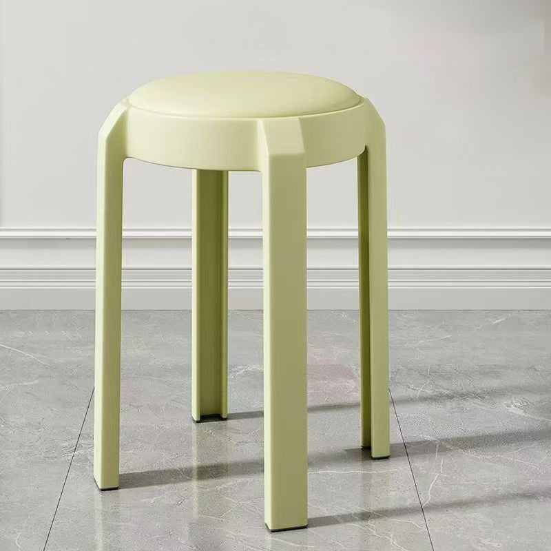 Moderner minimalistischer runder PU-Leder-PP-stapelbarer Esszimmerstuhl mit Rückenlehne und Armlehne für Esszimmer &amp; Küche 