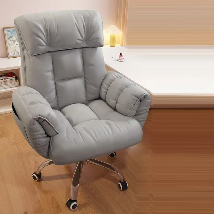 Moderner minimalistischer quadratischer rechteckiger Schreibtischstuhl aus synthetischem Stoff, Sperrholz und Stahl, höhenverstellbar, drehbar, mit Rückenlehne und Armlehnen für Zuhause und Büro 