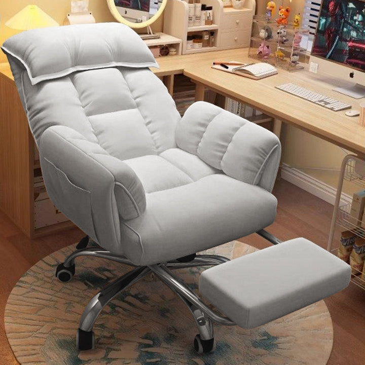 Moderner minimalistischer quadratischer rechteckiger Schreibtischstuhl aus synthetischem Stoff, Sperrholz und Stahl, höhenverstellbar, drehbar, mit Rückenlehne und Armlehnen für Zuhause und Büro 