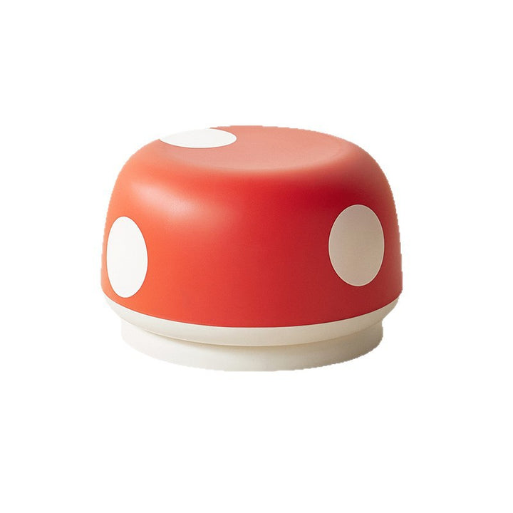 Taburete bajo apilable contemporáneo para niños creativos de plástico PP con forma de hongo redondo para entradas, sala de estar, dormitorio 