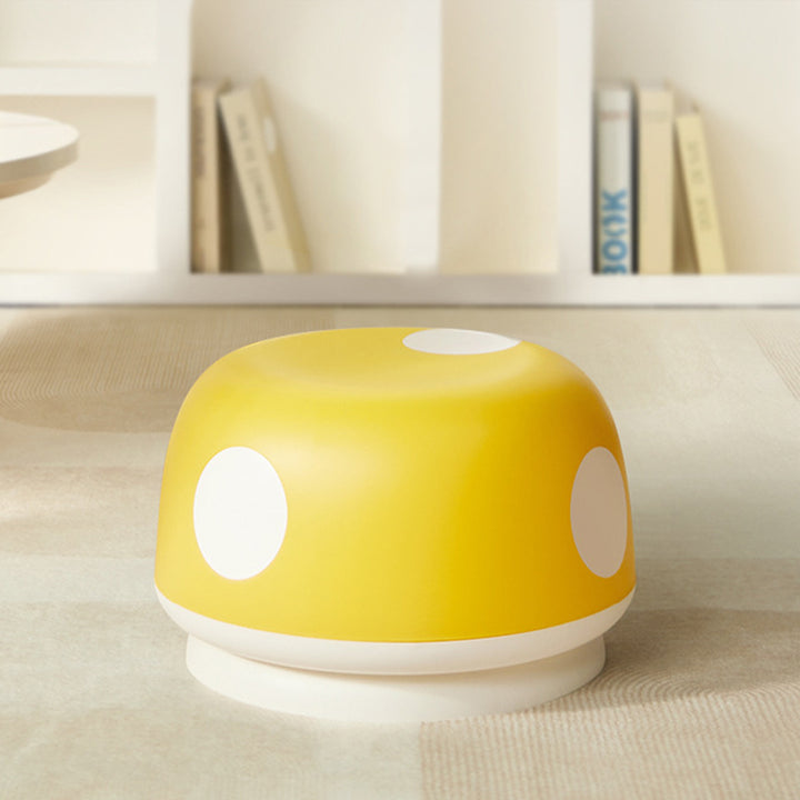 Taburete bajo apilable contemporáneo para niños creativos de plástico PP con forma de hongo redondo para entradas, sala de estar, dormitorio 
