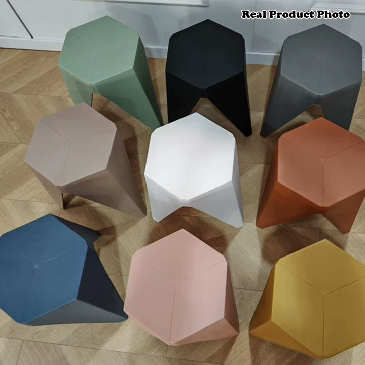 Modern Minimalist PE Square Low Stool Armless For Dining Room &amp; Kitchen