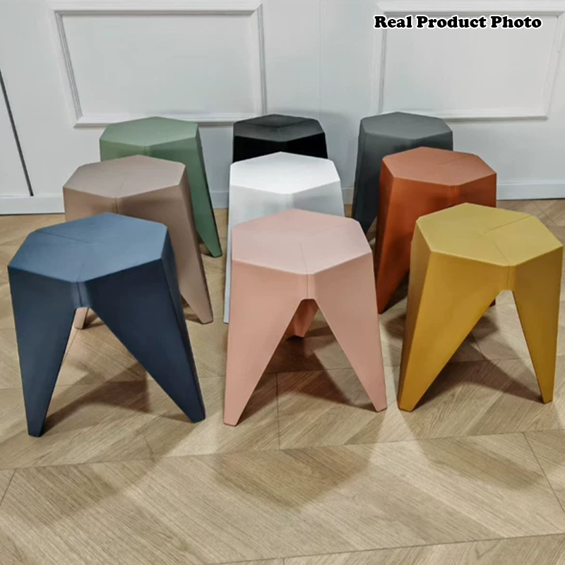 Modern Minimalist PE Square Low Stool Armless For Dining Room &amp; Kitchen