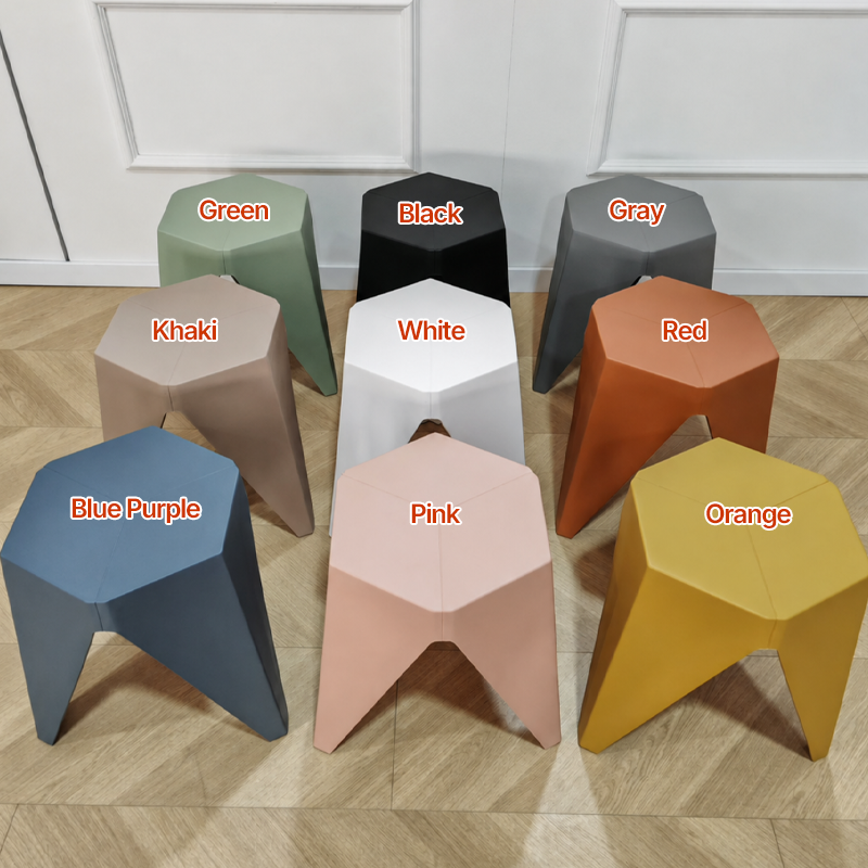 Modern Minimalist PE Square Low Stool Armless For Dining Room &amp; Kitchen