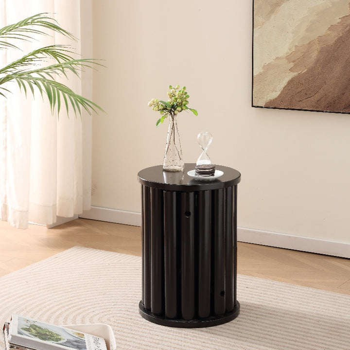 Tabouret bas rond en bois de caoutchouc chinois traditionnel sans dossier empilable pour salle à manger 