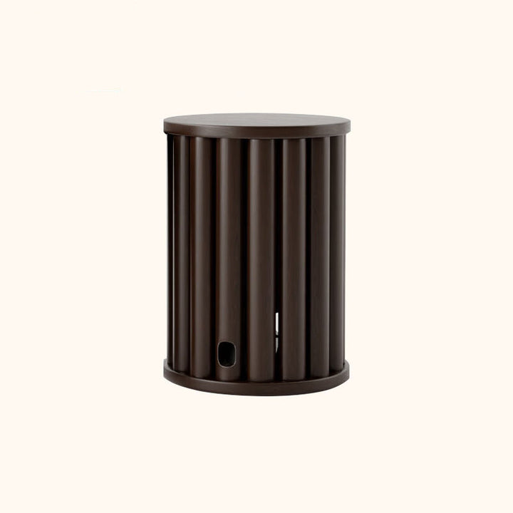 Tabouret bas rond en bois de caoutchouc chinois traditionnel sans dossier empilable pour salle à manger 