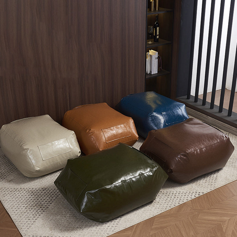 現代的なレトロレザー炭素鋼EPPスクエアアクセントチェア背もたれアームレスト2ポケットリビングルーム用 