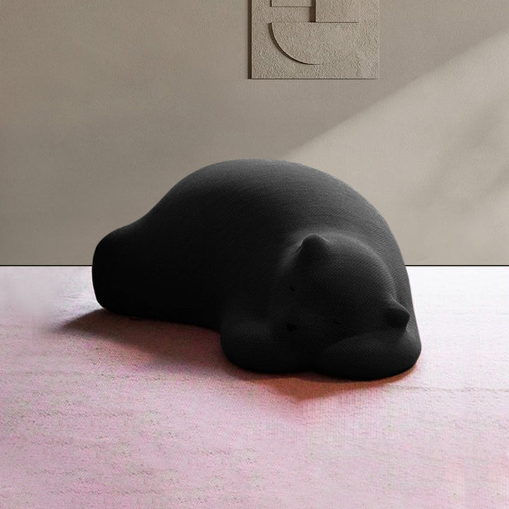 Canapé paresseux en velours avec dossier en bois et coton pour enfants créatifs contemporains, ours polaire, pour chambre à coucher 