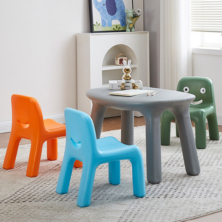 Chaise Basse Carrée Contemporaine Scandinave Pour Enfants avec Dossier Sans Accoudoirs Pour Salon 
